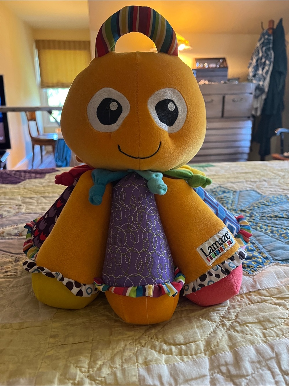 Lamaze Orange Multi-Pattern Octopus Sensory Plush